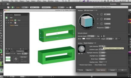 3D no Illustrator – Extrude Tool (Extrusão) – Curso de Illustrator CC #22